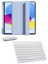 Super kit de Capa Smart, Caneta Pencil, Teclado e Mouse Bluethooth Compatível com iPad 10 Geração