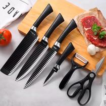 Super Kit De Facas Cozinha Churrasco Premium Inóx 6 Peças