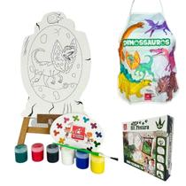 Super Kit De Pintura Brincadeira De Criança - Vários Modelos - Com Cavalete + Avental + 4 Telas + 6 Tintas Super Kit De Pintura Brincadeira De Criança - Vários Modelos - Com Cavalete + Avental + 4 Telas + 6 Tintas