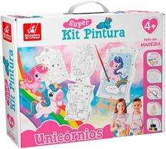 Super Kit De Pintura Unicórnios Brincadeira 2563 Super Kit De Pintura Unicórnios Brincadeira 2563