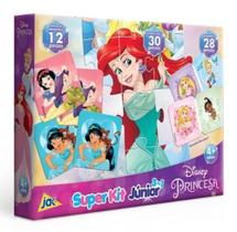 Super Kit Disney Princesas QuebraCabeça/Dominó/Jogo Memória - Toyster