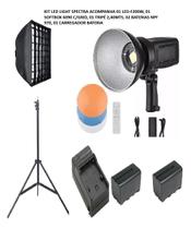Super KIT Iluminador Luz Contínua Led 200w softbox bat trip
