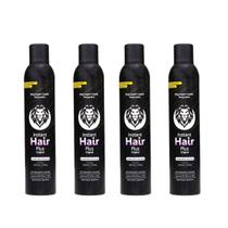Super Kit Instant Hair Plus Castanho Escuro Maquiagem Para Disfarçar Calvície 300ml