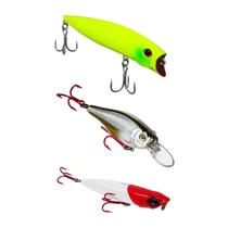 Super Kit Isca Artifical Marine Sports Superficie Meia Agua Profundidade 3un Super Kit Isca Artifical Marine Sports Superficie Meia Agua Profundidade 3un