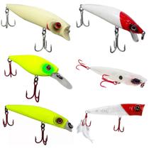 Super Kit Isca Artifical Marine Sports Superficie Meia Agua Profundidade 6un Super Kit Isca Artifical Marine Sports Superficie Meia Agua Profundidade 6un