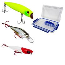 Super Kit Isca Artifical Marine Sports Superficie Meia Agua Profundidade + Estojo Super Kit Isca Artifical Marine Sports Superficie Meia Agua Profundidade + Estojo