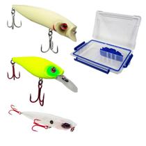 Super Kit Isca Artifical Marine Sports Superficie Meia Agua Profundidade + Estojo Super Kit Isca Artifical Marine Sports Superficie Meia Agua Profundidade + Estojo