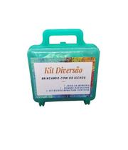 Super Kit Maleta + Jogo da Memória + Dominó dos Bichos + 24 Miniaturas de Bichos Sortidos