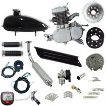 Super Kit Motor 80CC Bike Bicicleta Motorizada 2 Tempos 2T Gasolina Pkar Brasil Kmb + Velocímetro