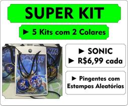 Super Kit Pack 5 Kits 2 Colares Sonic 6,99 Cada Ótimo