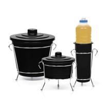 Super Kit Para Pia 3 Peças Preto Super Kit Para Pia 3 Peças Preto