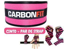 Super Kit para Treino - Cinto Fivela e Par de Strap Carbonfit