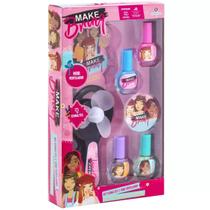 Super Kit Para Unhas Infantil Com Ventilador Make Brinq Polibrinq