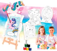 Super Kit Pintura Infantil Unicornio Brincadeira De Crianca
