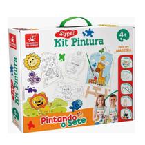 Super Kit Pintura Pintando o Sete 4 Telas + Cavalete Super Kit Pintura Pintando o Sete 4 Telas + Cavalete