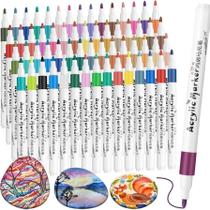 Super Kit Profissional Canetinhas Marca Texto Touch 80 Cores 1linha Acrilic Maker