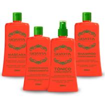 SUPER KIT SIDARTA 4x4 F TÔNICO SHAMPOO CONDICIONADOR MÁSCARA DE HIDRATAÇÃO 250ml UNID