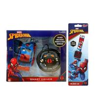 Super Kit Spider Man Carro Controle Remoto + Relógio de Led
