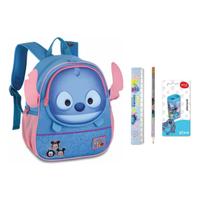 Super Kit Stitch: Bolsa + Lápis, Régua e Apontador Brinde