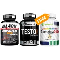 Super kit Testo Premium + Black Monter e ganhe Coenzima Q10 Com L-triptofano - Bionutri