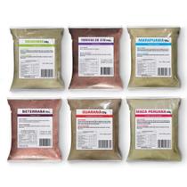 Super kit Treino e Força - Guaraná, Uva, Gengibre, Beterraba, Ma ca Pe ruana, Marapuama 100g