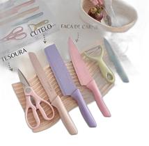 Super Kitchen Kit Jogo Facas Gourmet Coloridas 7 Pcs Chef Super Kitchen Kit Jogo Facas Gourmet Coloridas 7 Pcs Chef