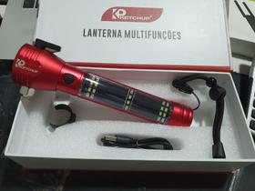 Super Lanterna em alumínio 6 modos multi-funcional energia solar escapar táticas de resgate de carregamento de emergência recarregável power bank