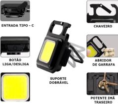 Super Lanterna Multifuncional Mini Chaveiro Pingente Led 800 lúmens máxima iluminação