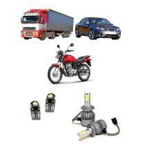 Super led 2d c6 h11 6000k 12v 24v carro moto caminhão (par)