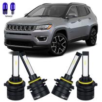 Super Led 6000K Farol Baixo Alto Jeep Compass Super Led 6000K Farol Baixo Alto Jeep Compass