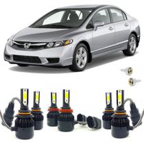 Super Led 8000K Farol Baixo Alto Milha Civic 04-11