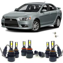 Super Led 8000K Farol Baixo Alto Milha Mitsubishi Lancer