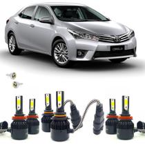 Super Led 8000K Farol Baixo H11 Alto H11 Milha HB3 Corolla 15-17