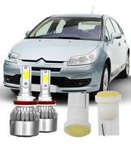 Super Led Citröen C4 Hatch Pallas Farol Milha + Pingo T10