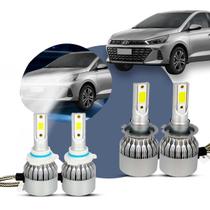 Super LED Farol Alto Baixo Hyundai HB20 Premium Style 6000K 30000h