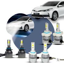 Super LED Farol Alto Baixo Milha Toyota Corolla 2015 a 2019 6000K 30000h Super LED Farol Alto Baixo Milha Toyota Corolla 2015 a 2019 6000K 30000h