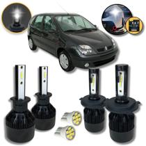 Super Led Farol Baixo Alto Milha 6000k Renault Scenic 1999 A 2010 Code H4 H1