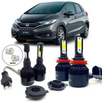Super Led Farol Baixo Alto Milha Honda Fit 8000k 2013 À 22