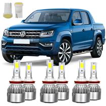 Super Led Luz Alta Baixa Milha Amarok 6000k + Led T10
