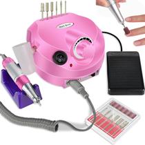 Super Lixadeira Motor Elétrica Unhas Nail Drill Porquinho 110V/220V 1 linha - ORIGINAL