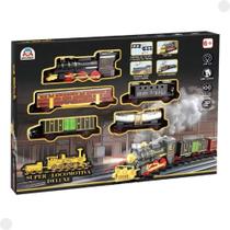 Super Locomotiva Deluxe C/ Fumaça, Luz e Sons 8006 - BRASKIT