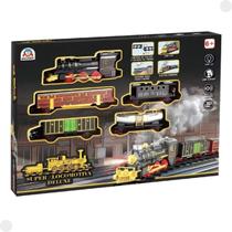 Super Locomotiva Deluxe C/ Fumaça, Luz e Sons 8006 - BRASKIT