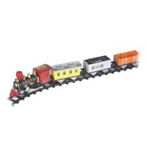 Super locomotiva expressa 2 braskit brinquedos com 14 peças