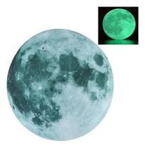 Super Lua 12cm Verde Neon - Adesivo Brilha no Escuro Fosforescente - Decoração Quarto Infantil