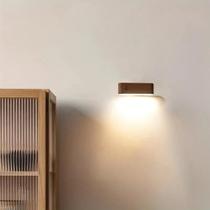 Super Luminária Led Madeira Touch Magnética Recarregável Usb Super Luminária Led Madeira Touch Magnética Recarregável Usb