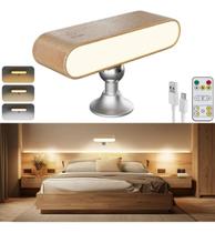 Super Luminária Led Touch Magnética Madeira 3 intensidades