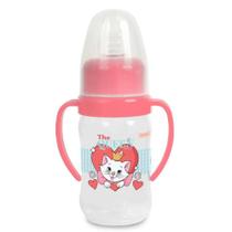Super Mamadeira Bico Silicone Ortodôntico com Alça 300ml - Gatinha Marie