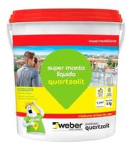 Super Manta Líquida Impermeabilizante 4Kg Quartzolit - Cinza