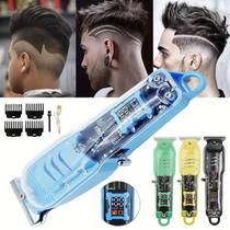 Super Máquina Profissional com visor digital de bateria corte de cabelo acabamento de depilação corporal