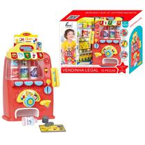 Super Maquininha de Vendas Deluxe Com Luz e Som - Vending Machine Com 14 peças - Fênix - MAQ-358